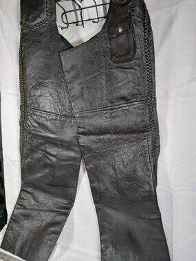 XXL Leather Club Chaps Motorcycle Chaps Genuine Leather